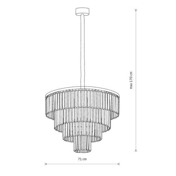 Люстра Nowodvorski 7614 Cristal L E14 12x25W IP20 черная - фото №2