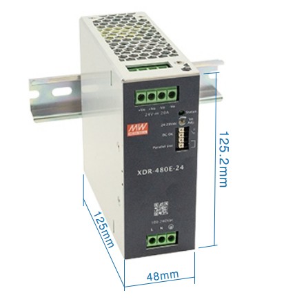 Блок питания Mean Well на DIN-рейку 480W DC48V 10A (XDR-480E-48)