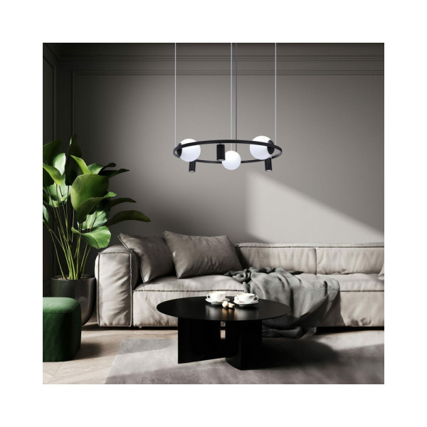 Люстра Zuma Line 5006 Orbit E27+GU10 6x40W IP20 Чорна - фото №3