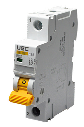 Автоматичний вимикач UEC SB-M8 1P 25A C 4,5кA (MCB45-1-025-C)