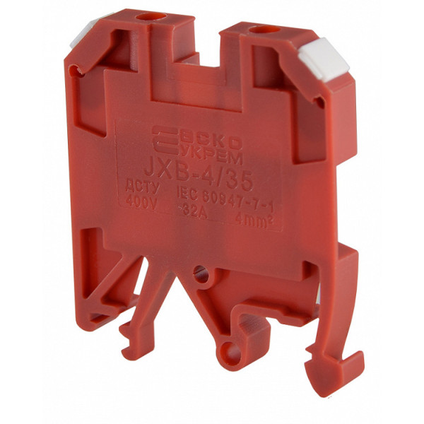 Клеммник Аско-Укрем JXB 4/35 красный (A0130010034) - фото №3