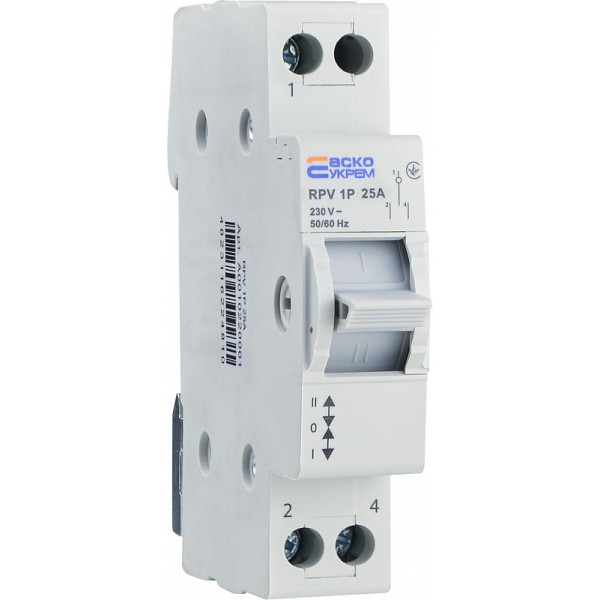 Выключатель-разъединитель Аско-Укрем (І-0-ІІ) RPV 1P 25A (A0010220001) - фото №3