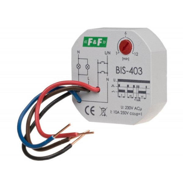 Імпульсне реле F&F BIS-403 10А з затримкою часу - фото №2