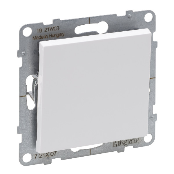 Перекрестный одноклавишный выключатель 10А винтовые клеммы Legrand SUNO (белый) 721107