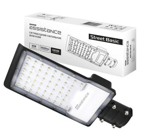 Светодиодный консольный светильник Maxus assistance Street Basic 50Вт 850 GR (MAST-BSC-050-GR) - фото №3
