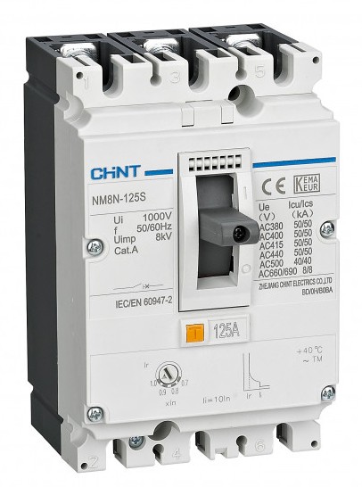 Корпусный автоматический выключатель Chint NM8N-125S TM 100 3P