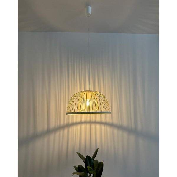 Подвесной светильник, люстра Nowodvorski 11158 Krabi E27 1x25W IP20 бежевый - фото №3