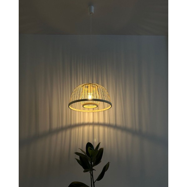 Подвесной светильник, люстра Nowodvorski 11158 Krabi E27 1x25W IP20 бежевый - фото №4