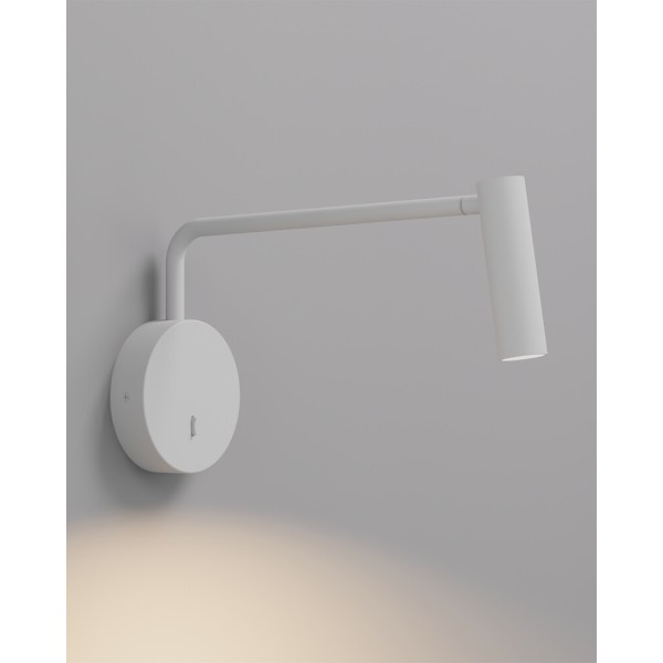 Бра, настенный светильник Kloodi WA-RIDIK 250 3K WH LED 1x3W 130Lm IP20 белый - фото №1