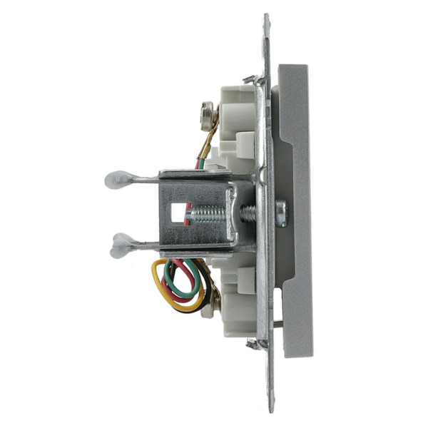 Розетка телефонная без рамки алюминий Asfora, EPH4100161 - фото №2