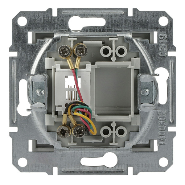 Розетка телефонная без рамки алюминий Asfora, EPH4100161 - фото №4