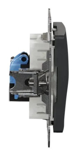 Комп'ютерна розетка Schneider Electric Sedna Design & Elements RJ45 кат. 6 STP чорна SDD114461 - фото №2