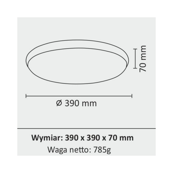 Світильник стельовий Goldlux 314871 Kern Led 1x24W 4000K 2500Lm IP20 CH - фото №3
