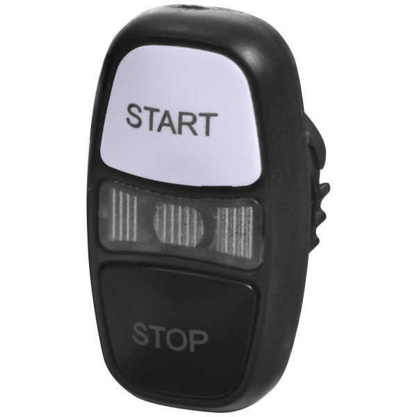 Двойная кнопка-модуль ETI NSE-PB2I/WC-STSP с подсветкой «START/STOP» черная/белая (4774074)