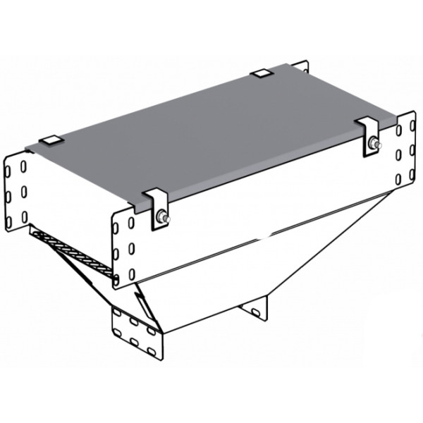 Кришка на Т-подібний вертикальний відгалужувач METAKSAN KKDT 60 12 PG 600мм 1,2мм з переходом - фото №1