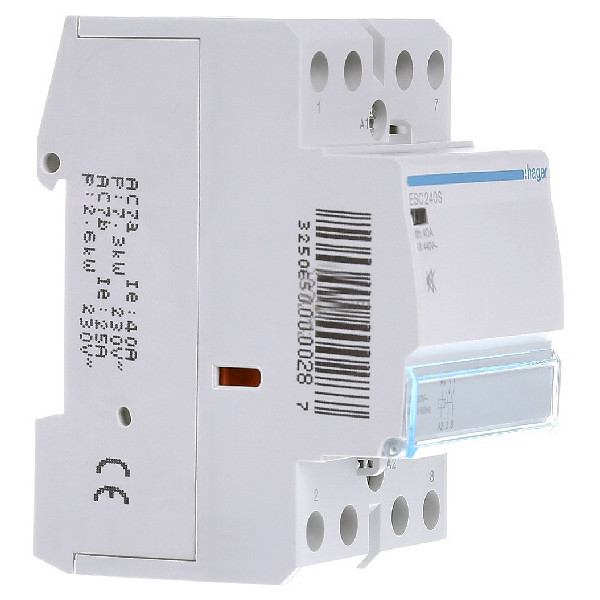 Модульний контактор ESC240S (40A, 2НО, 230В) Hager - фото №2