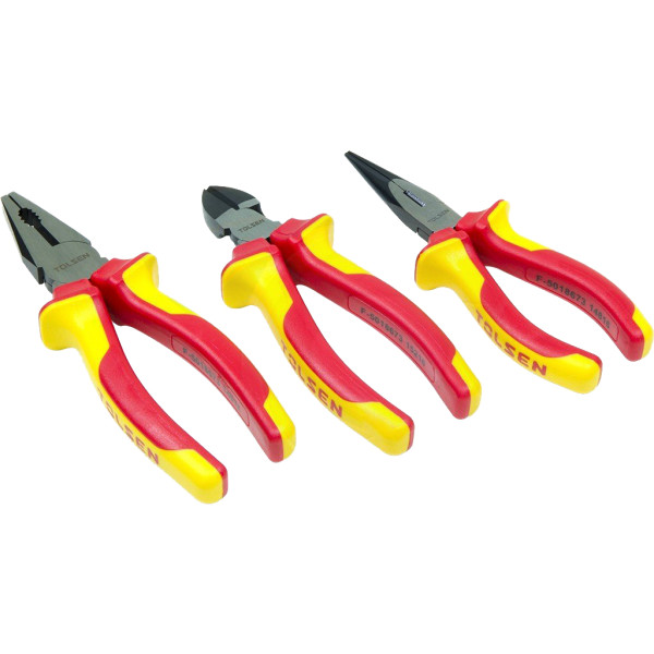 Набір діелектричних плоскогубців Tolsen (V83103) VDE (3шт) Premium - фото №2