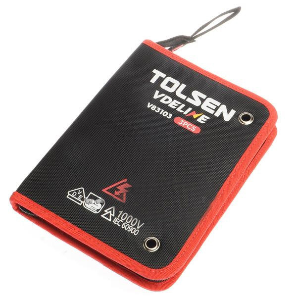 Набір діелектричних плоскогубців Tolsen (V83103) VDE (3шт) Premium - фото №3