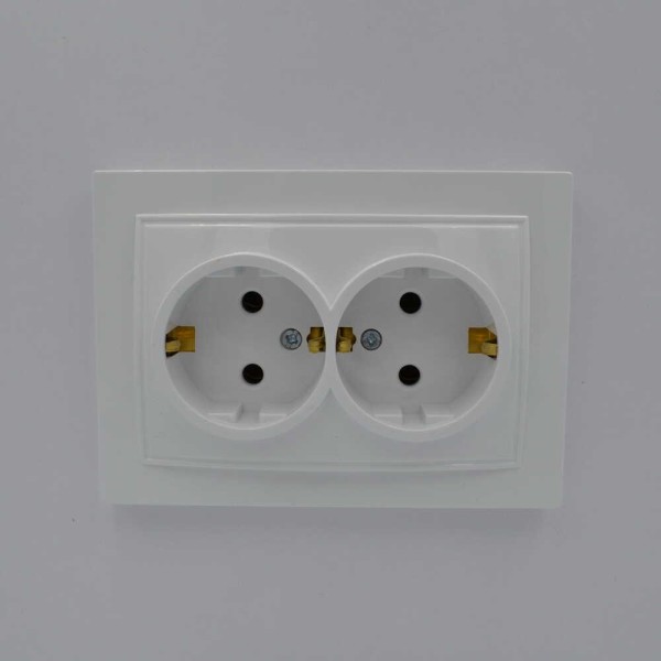 Розетка Nilson Thor біла 2-на з заземленням ( 27111025 ) - фото №1