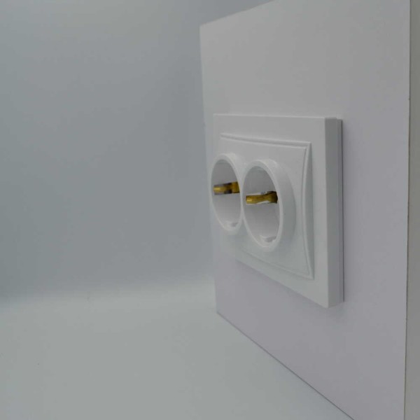 Розетка Nilson Thor біла 2-на з заземленням ( 27111025 ) - фото №2