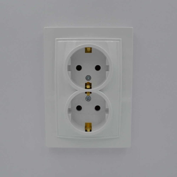 Розетка Nilson Thor біла 2-на з заземленням ( 27111025 ) - фото №3