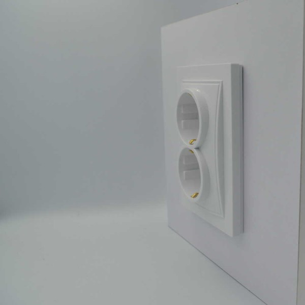 Розетка Nilson Thor біла 2-на з заземленням ( 27111025 ) - фото №4