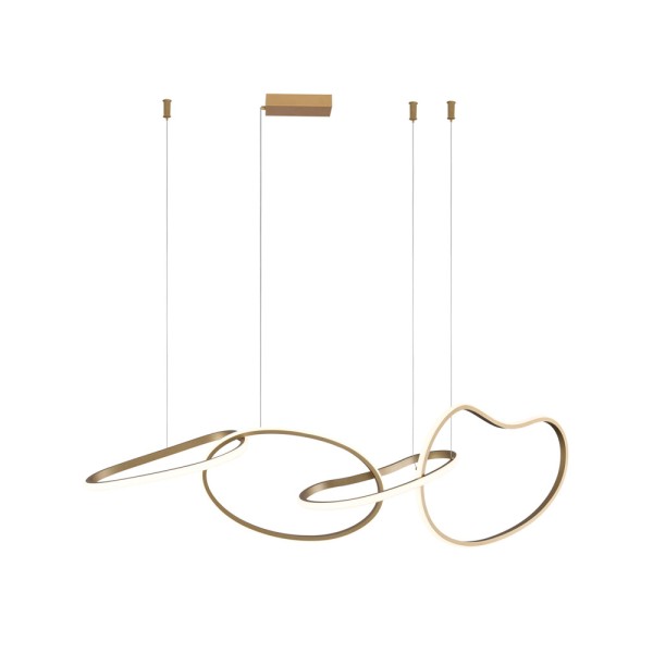 Подвесной светильник, люстра Italux PND-22412-S4-GD Fonte LED 3000K-6000K 5300Lm IP20 золотой