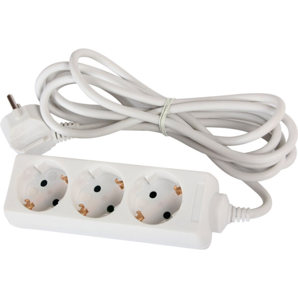 Подовжувач E.Next e.es.3.3.z 3 гнізда 3м з з/к (s042127)