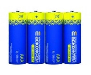 Батарейка сольова Аско-Укрем AАА.R03.SP4 (вакуум 4шт)