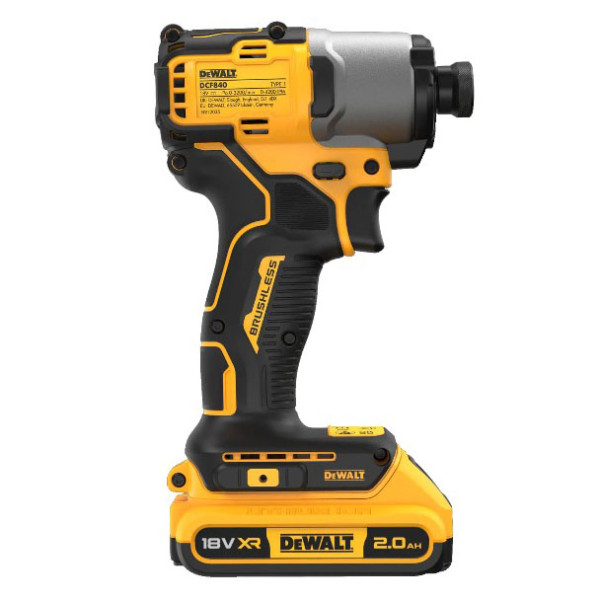 Ударний акумуляторний безщітковий шурупокрут DeWALT DCF840D2T XR Li-Ion 18В з 2 акумуляторами - фото №3