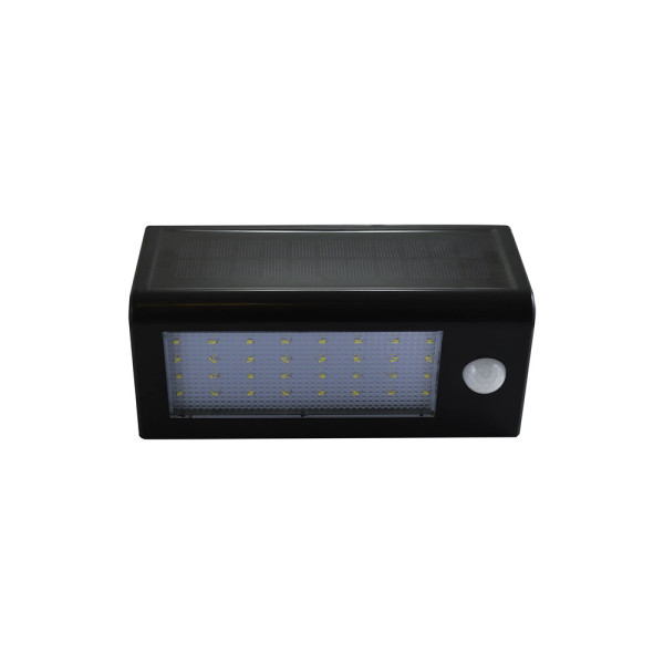 Вуличний світильник на сонячній батареї Goldlux 307637 Box LED 1x5,5W 6400K 400Lm IP44 чорний - фото №1