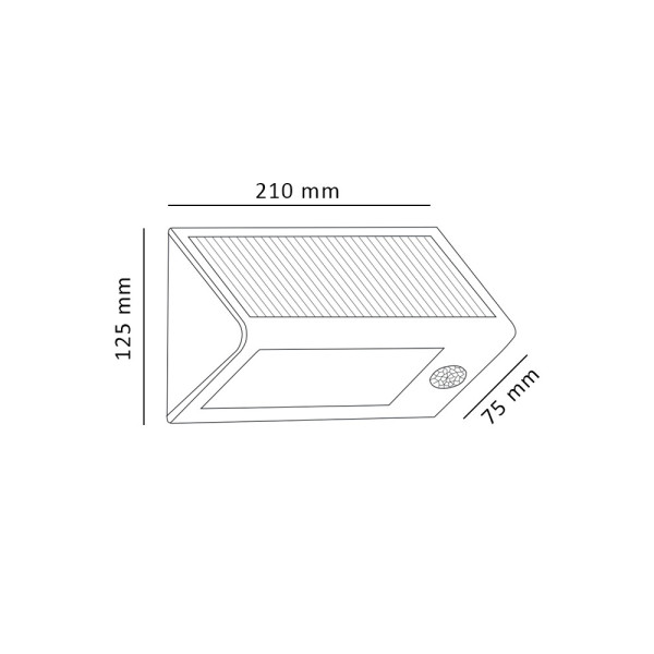 Вуличний світильник на сонячній батареї Goldlux 307637 Box LED 1x5,5W 6400K 400Lm IP44 чорний - фото №3