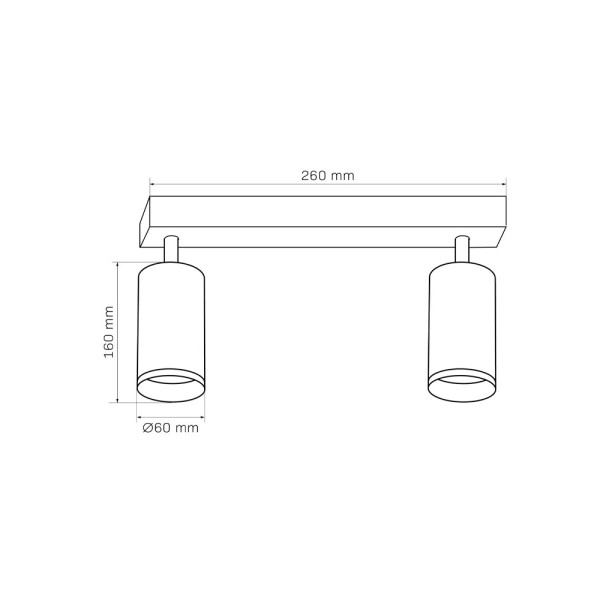 Светильник поворотный, спот Goldlux 327758 London GU10 2x10W IP20 Белый - фото №3