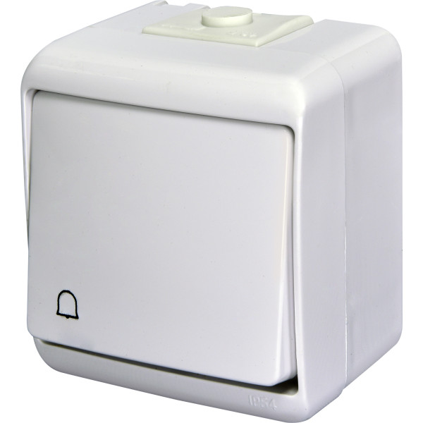 Кнопка звонок Eti Hermetics VHE-4L IP54 с подсветкой белая (4668010)