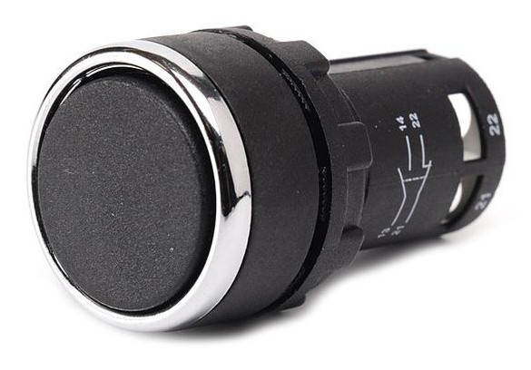 Кнопка моноблочна EMAS MB102DH (1НО+1НЗ) чорна