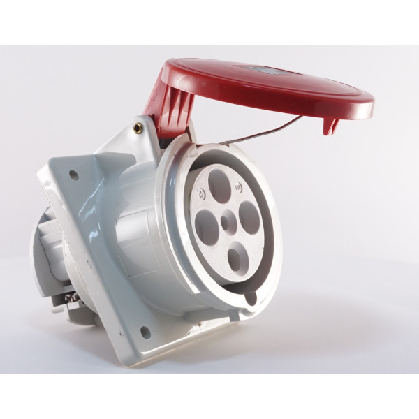 Наклонный силовой разъем WALTHER WL560406 (3Р+PЕ) 63А 380V IP44 - фото №1