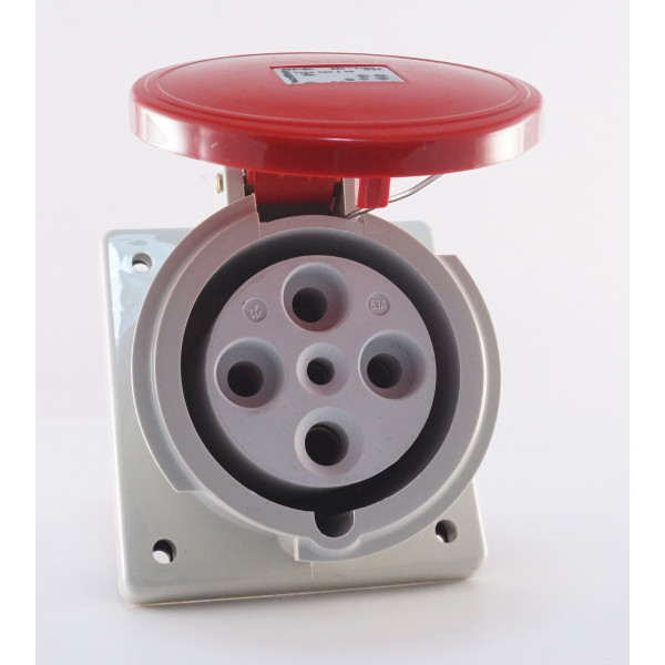 Наклонный силовой разъем WALTHER WL560406 (3Р+PЕ) 63А 380V IP44 - фото №4