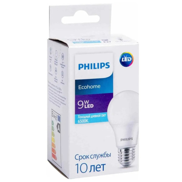 Світлодіодна лампа Philips Ecohome LED Bulb 9Вт 720Лм E27 865 RCA - фото №1