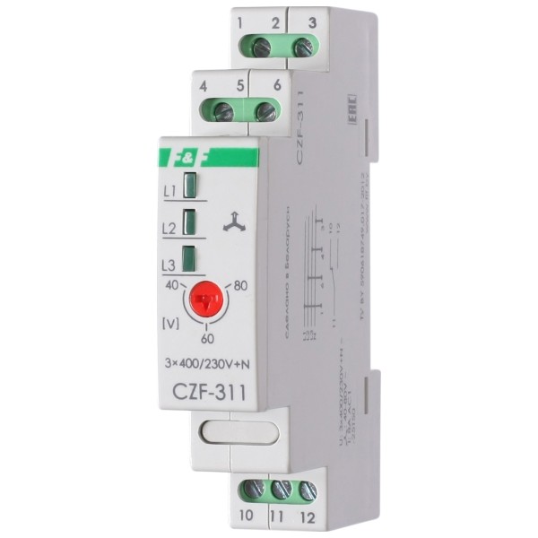 Датчик втрати фази F&F CZF-311 3х400В+N 10А