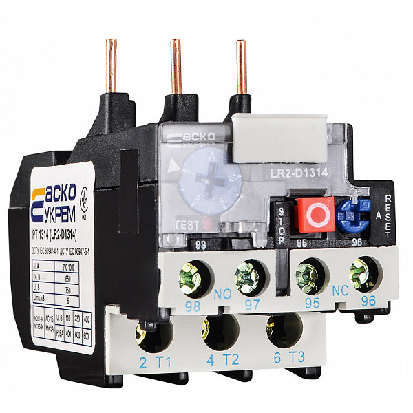 Тепловое реле Аско-Укрем PT 1314 7,0-10,0А LR2-D1314 (A0040060011)