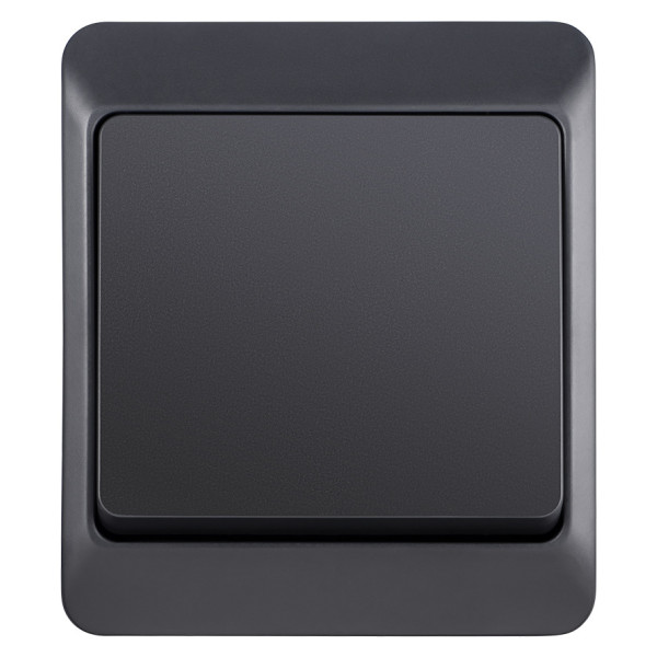 Одноклавішний вимикач Elektro Plast 0331-7 Hermes IP44 антрацит - фото №1