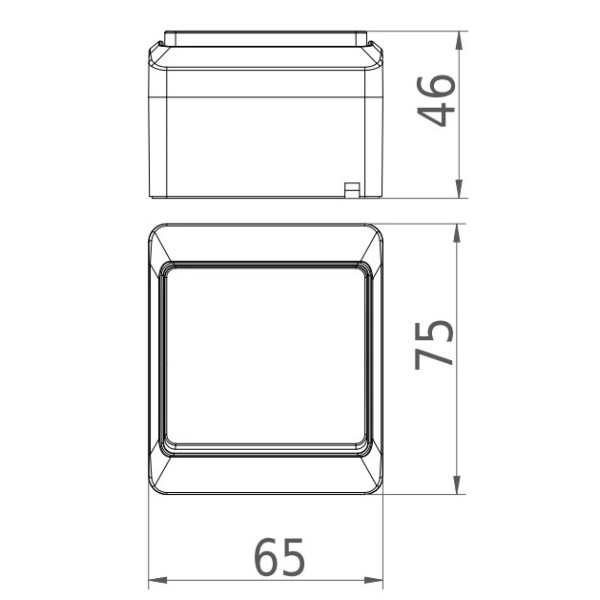 Одноклавішний вимикач Elektro Plast 0331-7 Hermes IP44 антрацит - фото №2