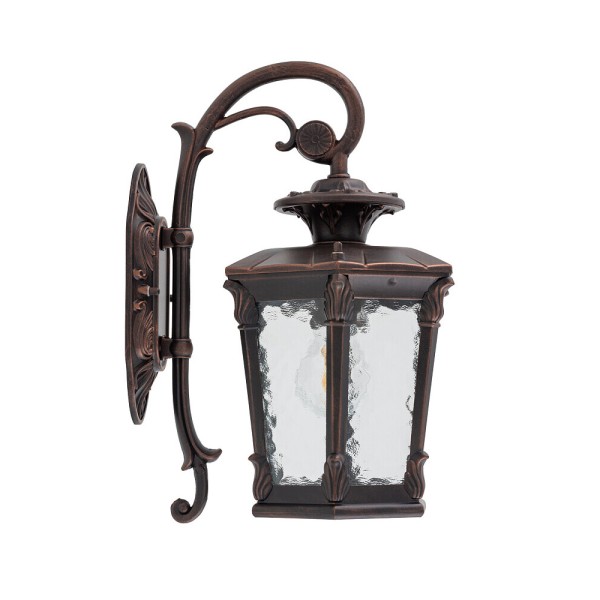 Вуличний світильник Nowodvorski 4692 Amur E27 1x25W IP23 чорний із мідною патиною