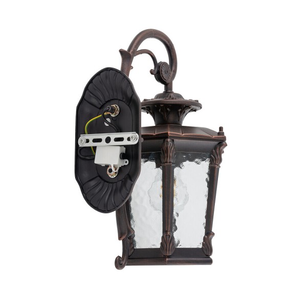 Вуличний світильник Nowodvorski 4692 Amur E27 1x25W IP23 чорний із мідною патиною - фото №3