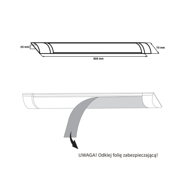 Светильник потолочный Goldlux 325570 Oprawa LED 1x30W 4000K 3300Lm IP20 белый - фото №4