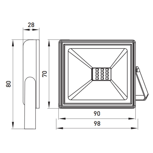 Світлодіодний прожектор E.Next e.LED.flood.stand.10.6000 10Вт 6000К - фото №3