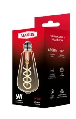 Світлодіодна лампа Maxus ST64 FM 220Вт E27 Golden Deco (1-MFM-7164) - фото №2
