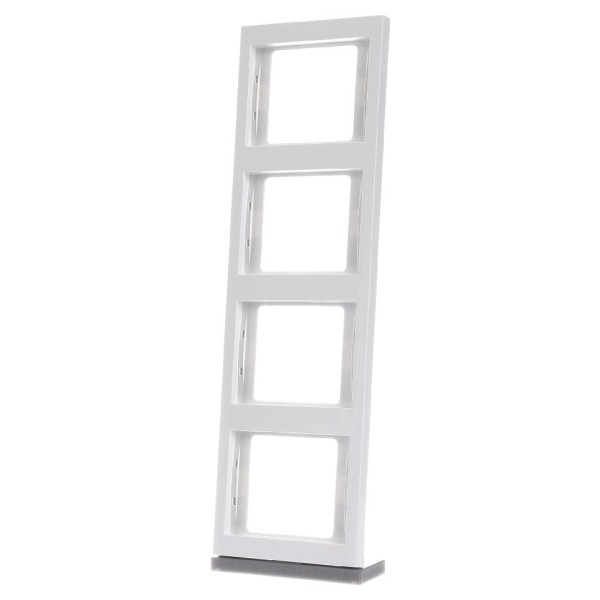 Рамка 4-місна, вертикальна, полярна білизна Berker K.1 - фото №1