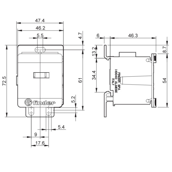 Распределительный клеммный блок Finder 175А 1000B AC/DC (9D0151750210) - фото №1