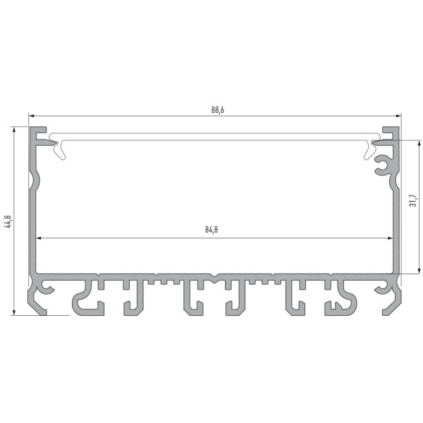 Профіль для світлодіодної стрічки Lumines LARGO білий - фото №1